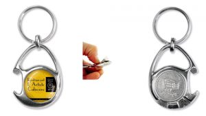 Schlüsselanhänger mit einkauf-chip und Flaschenöffner, Schlüsselanhänger, Schlüsselanhänger mit einkaufchip, 