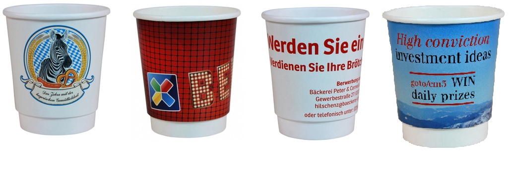 Doppelwandig-becher mit Offsetdruck