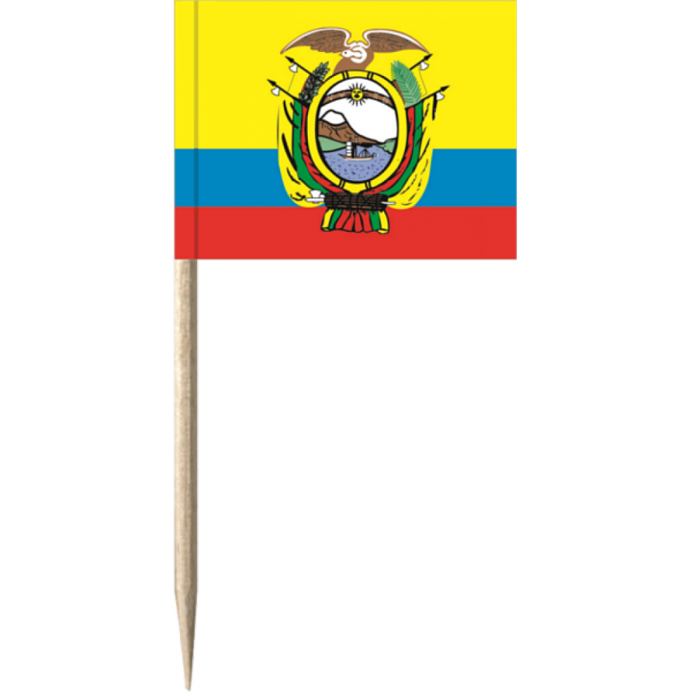 Ecuador holz-picker oder minifahnen und käsepicker