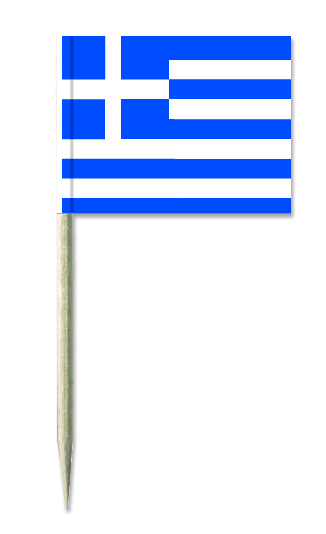 Griechen-land minifähnchen oder holzpicker und käsepicker