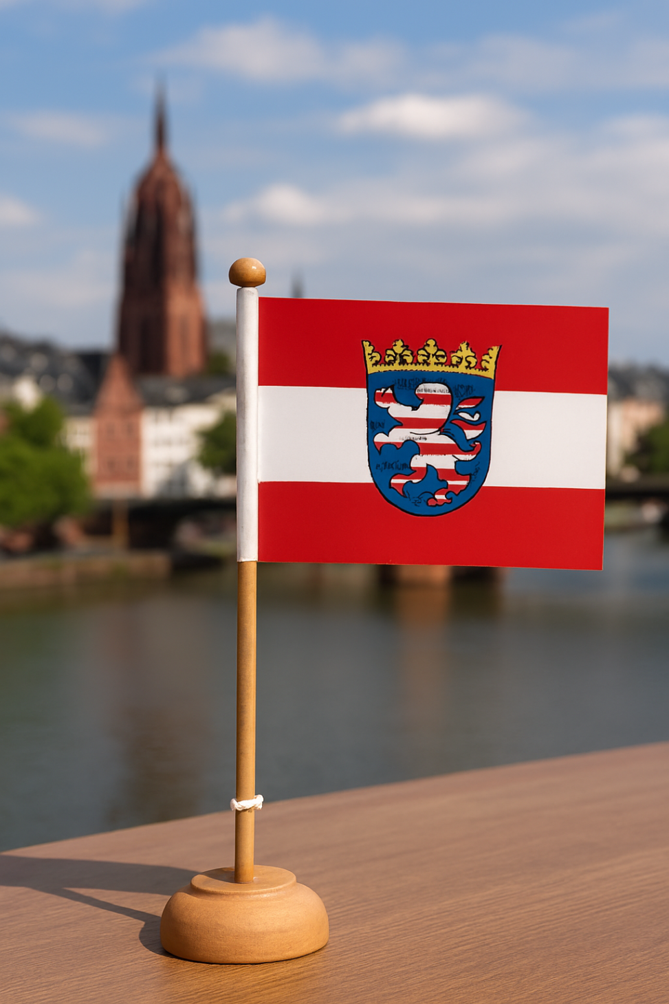 Tischflagge Hessen, Tischfahnen Hessen, Tischflaggen Hessen,