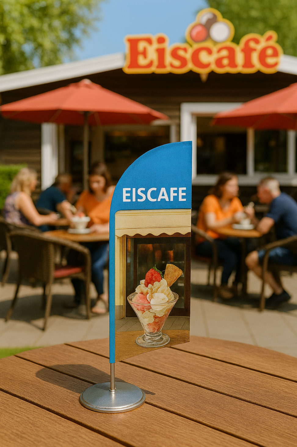Mini Beachflags Eiscafé, Mini Beachflags Eiscafe,