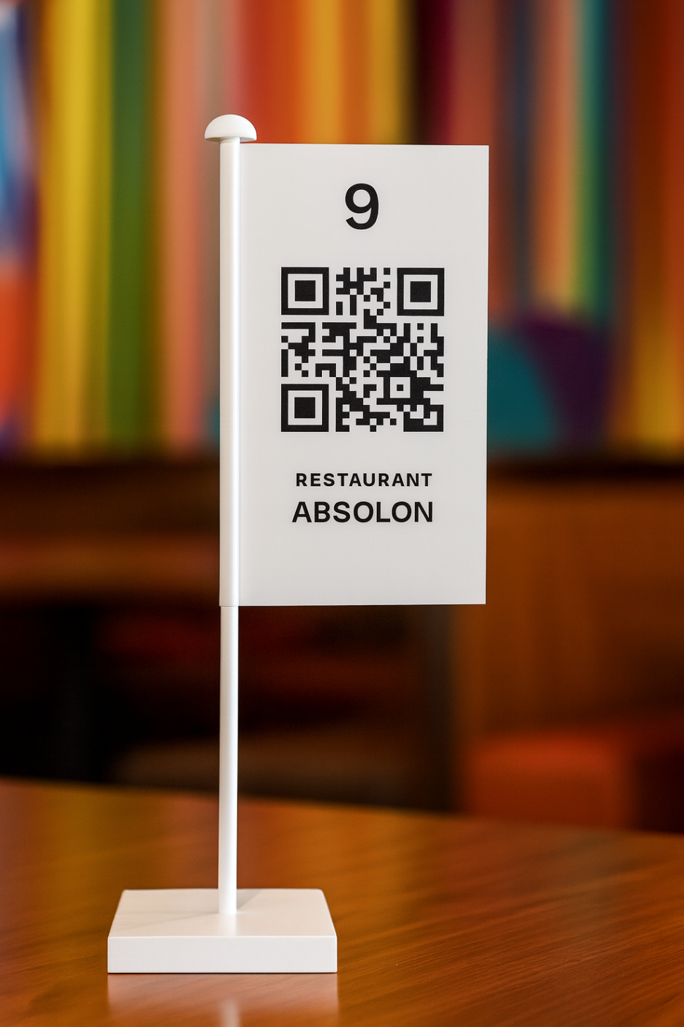 ‑Code Tischfahnen, QR‑Code Tischflaggen, QR‑Code Tischbanner,
