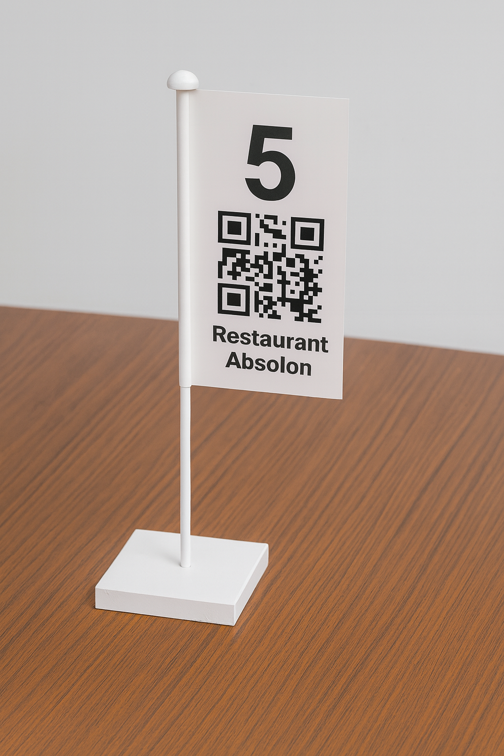 QR‑Code Tischfahnen, QR‑Code Tischflaggen, QR‑Code Tischbanner, 
