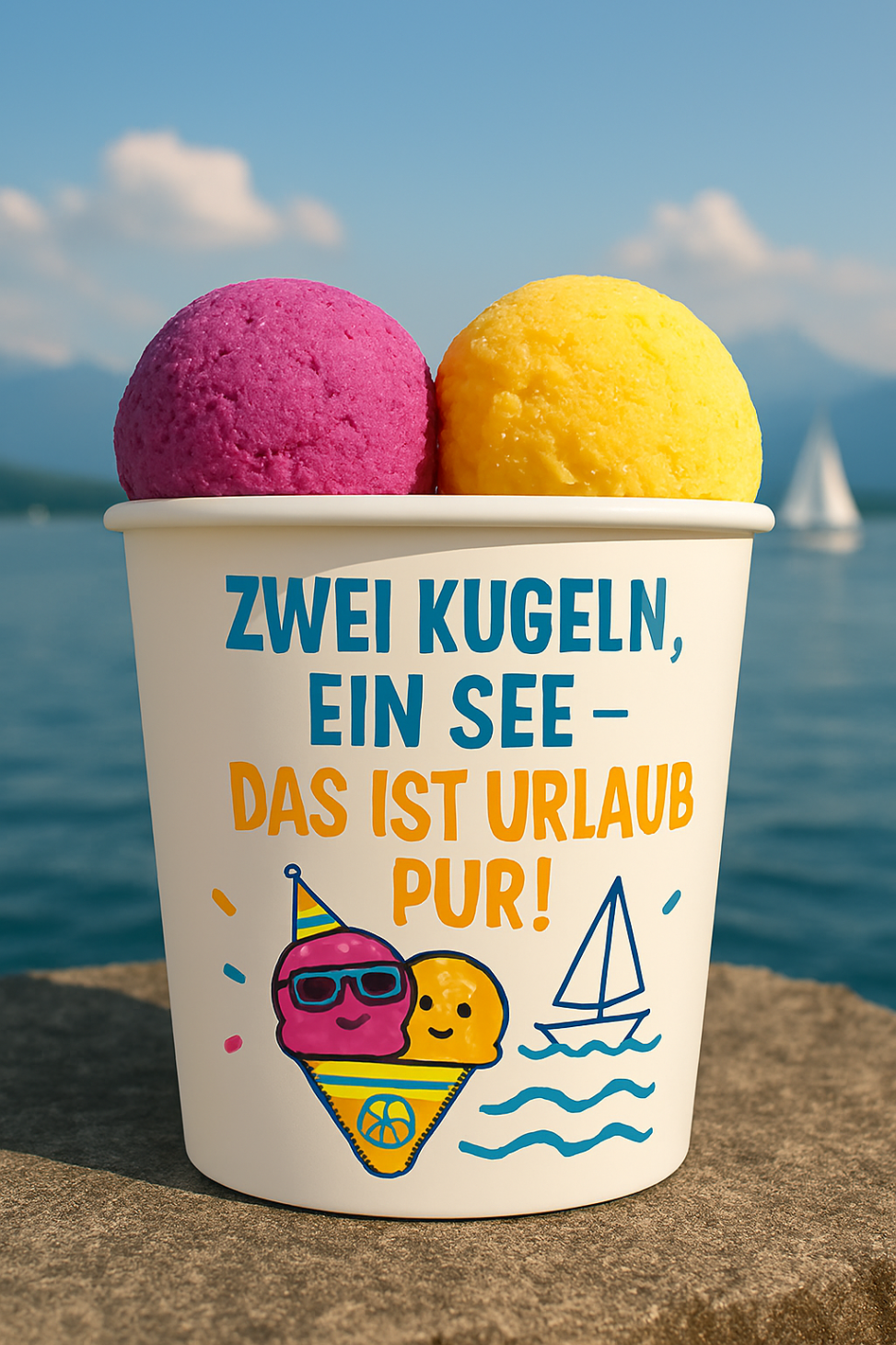 Eisbecher Bodensee, Eisbecher RecyCup, Eisbecher, Werbe Eisbecher,