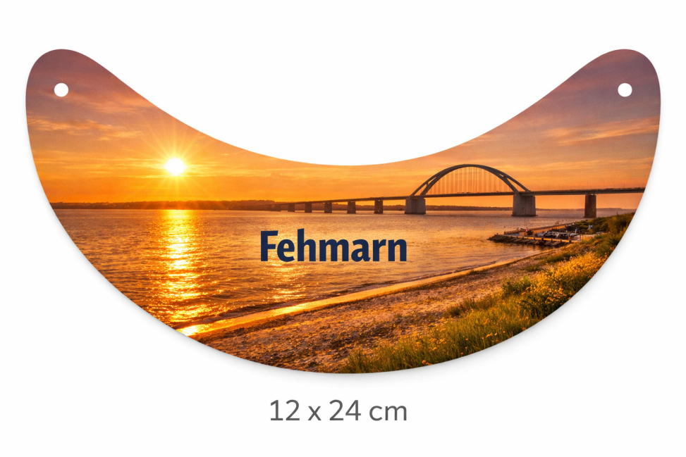 Sonnenblende mit dem Fehmarn‑Motiv, Sonnenblenden mit Fehmarn‑Motiv,
