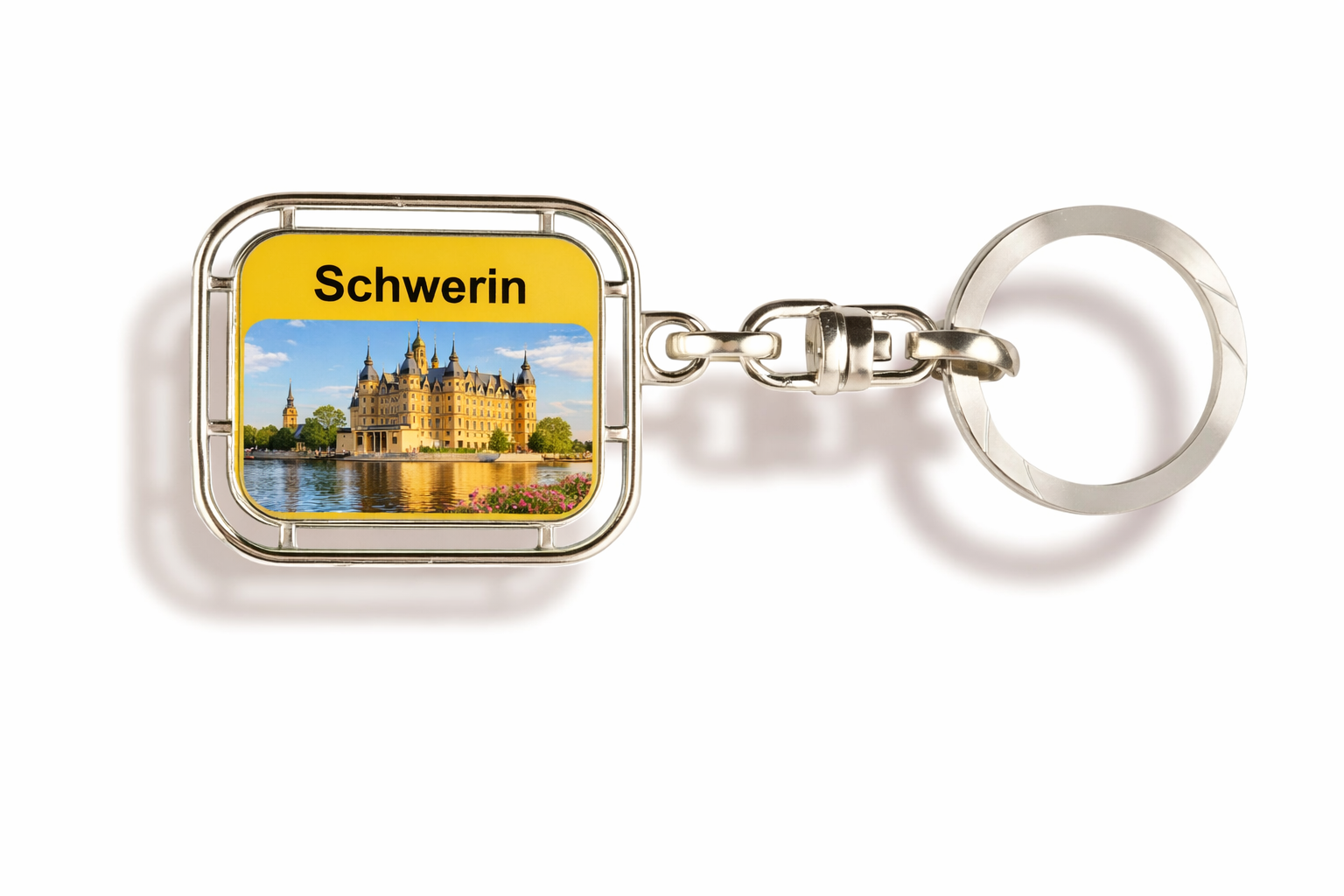 Schlüsselanhänger Schwerin mit Schloss Motiv