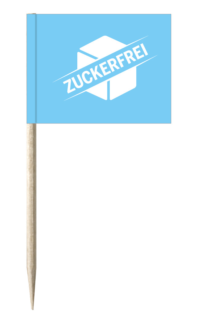 Minifähnchen Zuckerfrei, Minifahnen Zuckerfrei,