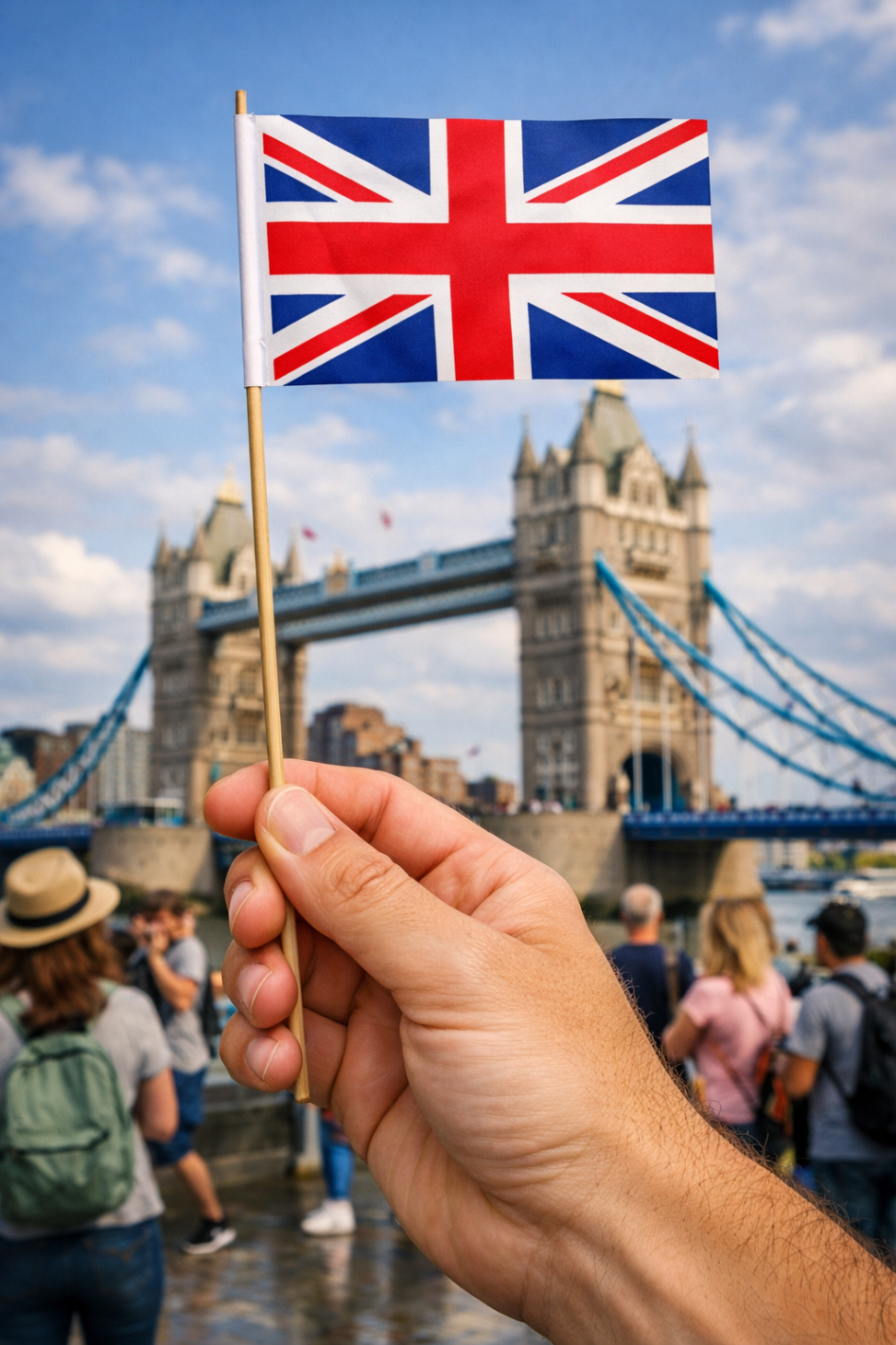 Papierfahnen Großbritannien mit Holzstab, Papierfahnen Großbritannien,