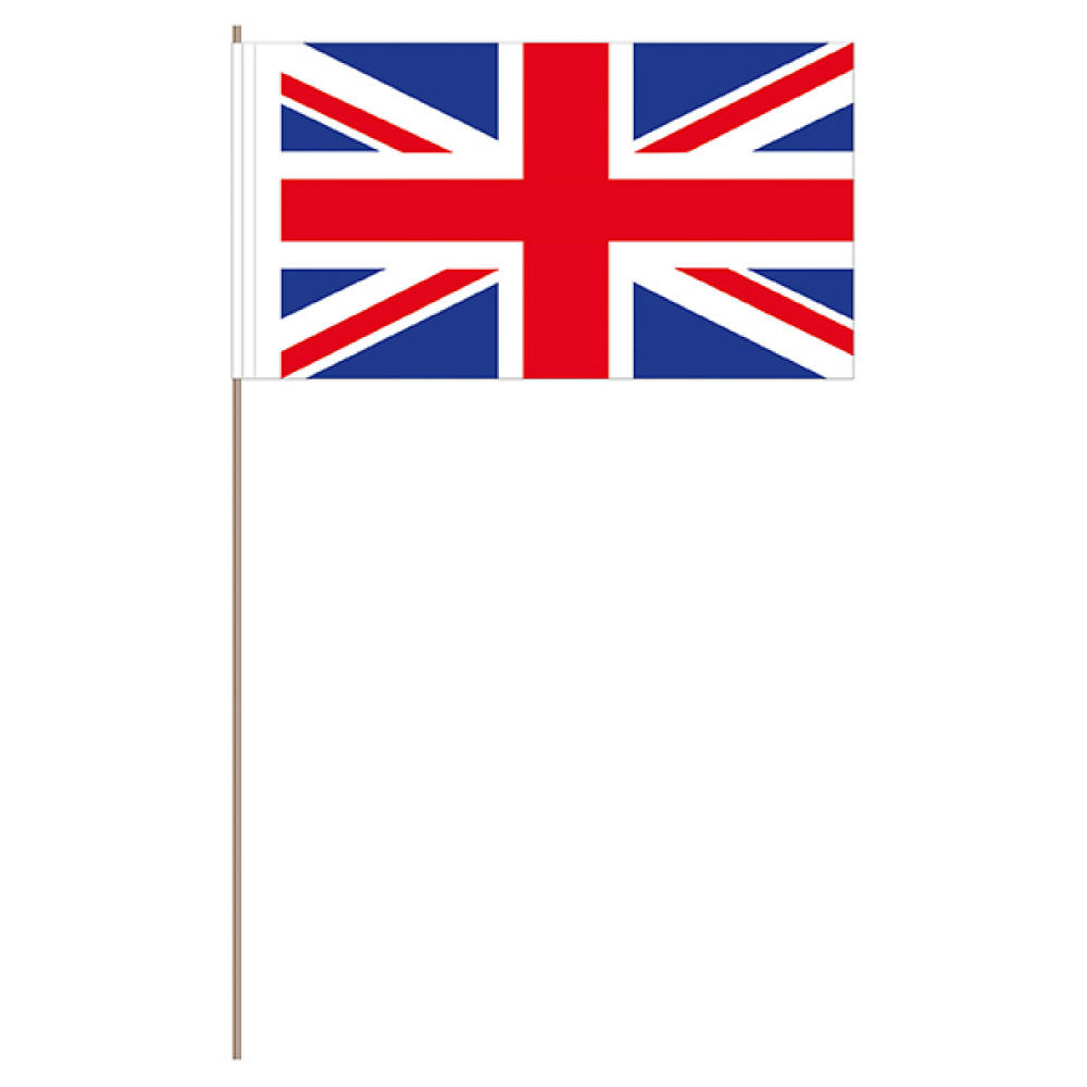 Papierfahnen Großbritannien mit Holzstab, Papierfahnen Großbritannien,