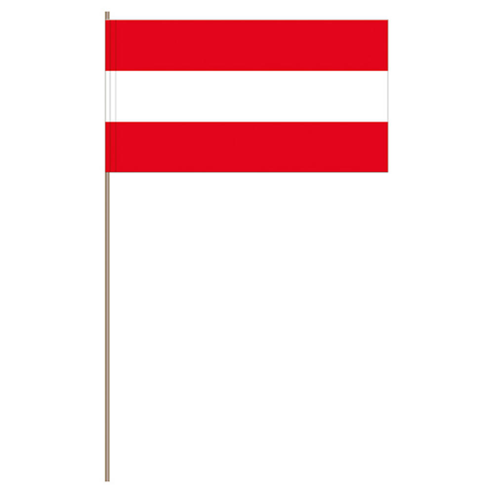 Papierfahnen Österreich mit Holzstab, Papierfahnen Österreich,