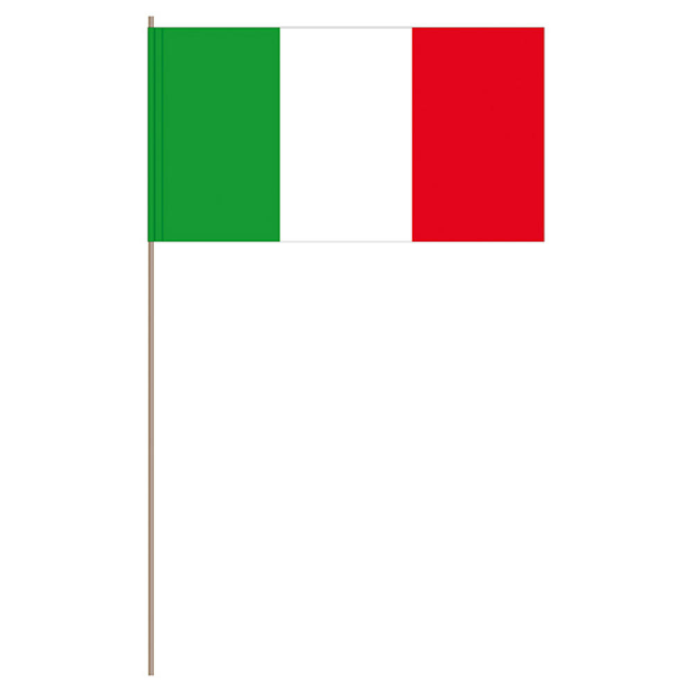Papierfahnen Italien mit Holzstab, Papierfahnen Italien, 