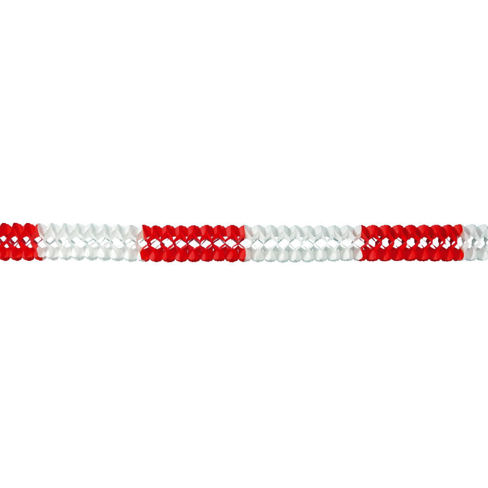 Seidenpapier Girlanden rot weiß, Girlanden, rot‑weißen Girlanden, Seidenpapier Girlanden