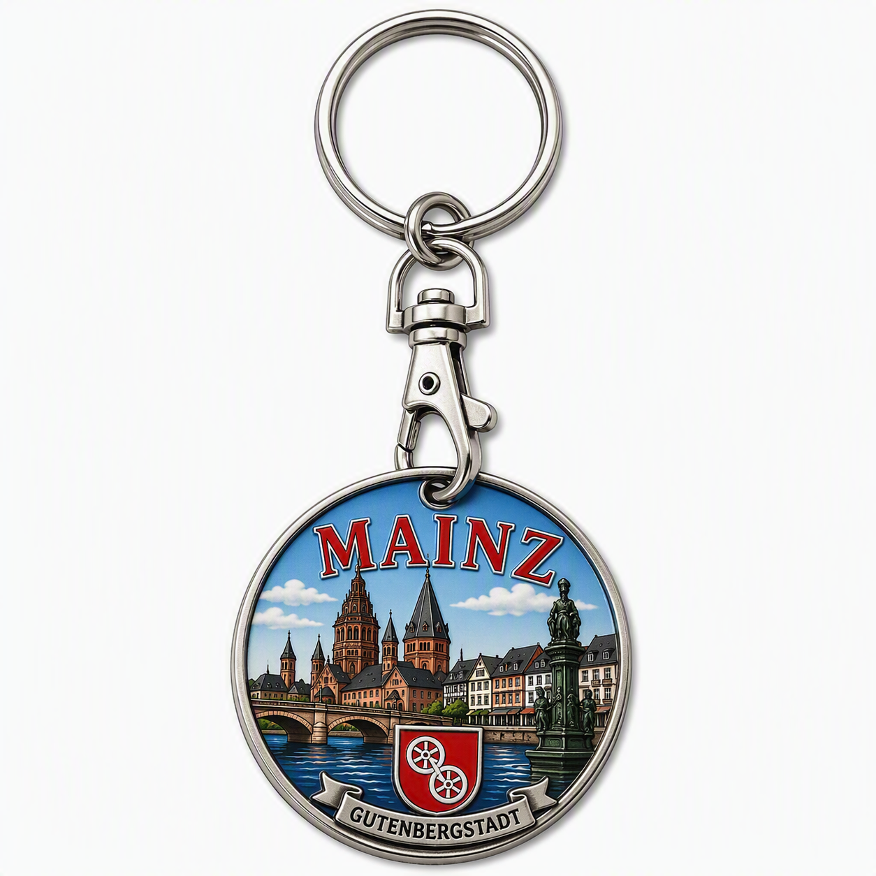 Schlüsselanhänger Einkaufschip mit Mainz,