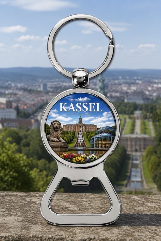 Schlüsselanhänger mit Flaschenöffner Kassel, Schlüsselanhänger Kassel, Flaschenöffner Kassel,