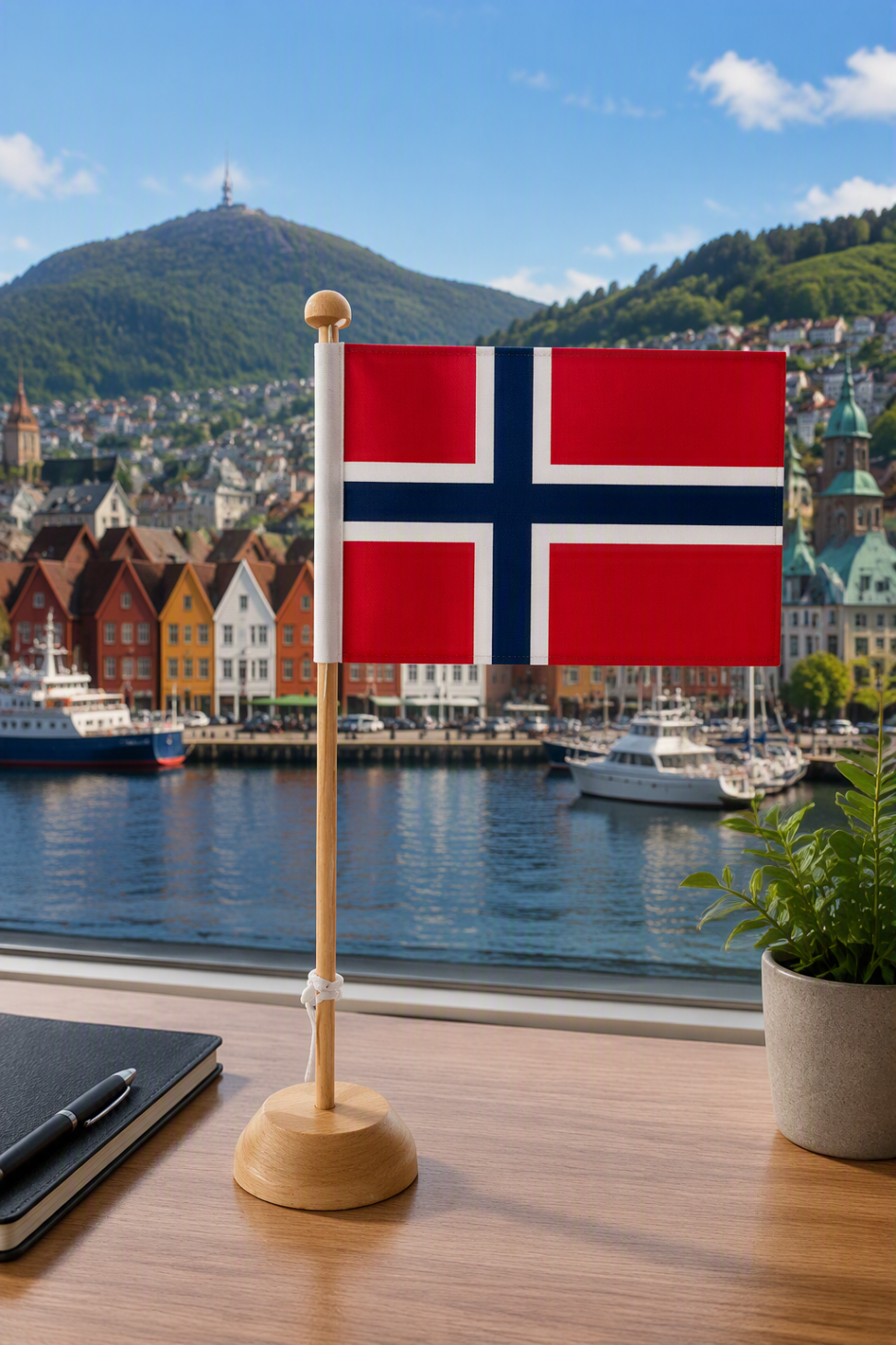 Tischfahnen Norwegen, Tischflaggen Norwegen, Tischfähnchen Norwegen,