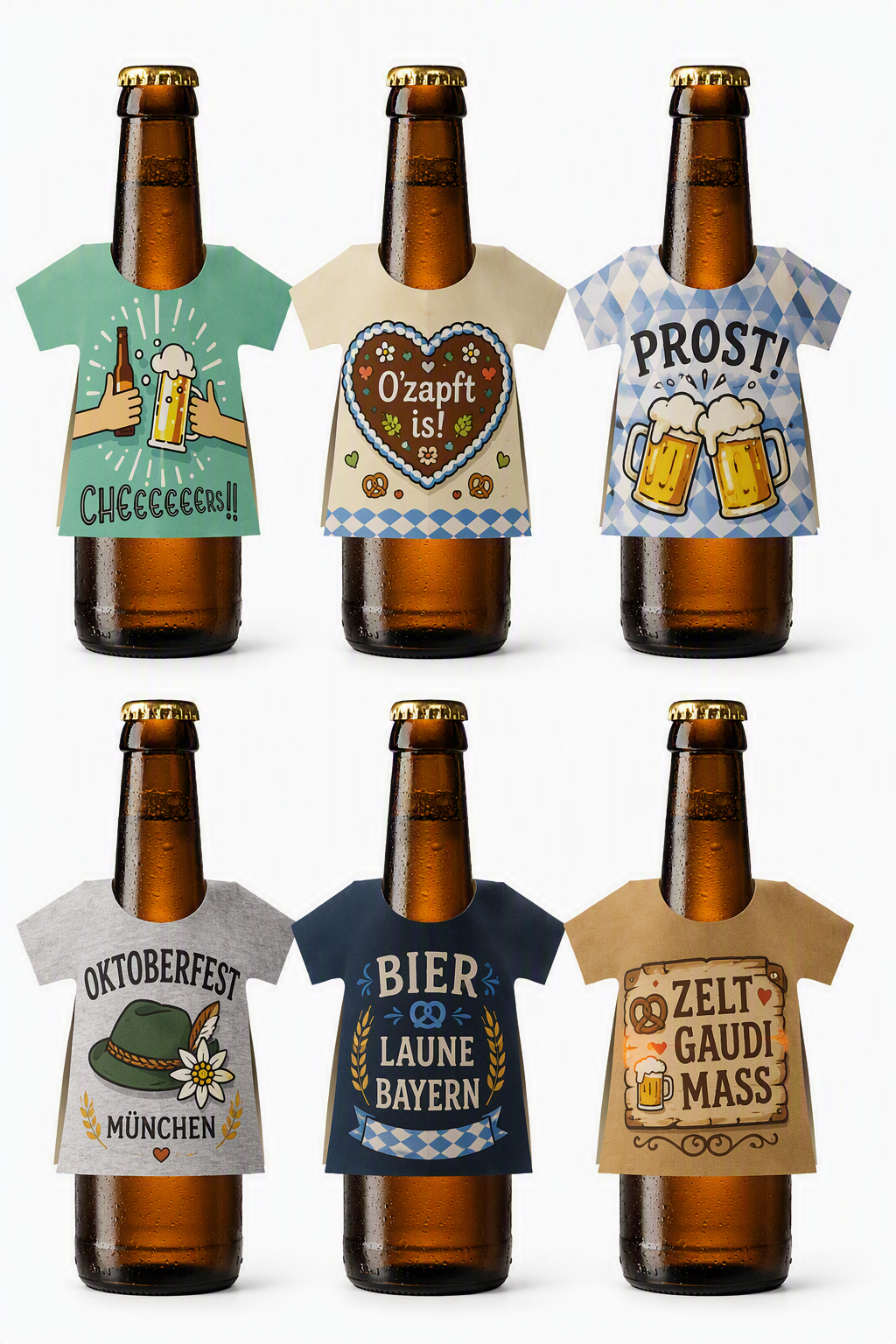 Oktoberfest-Flaschen-T-Shirt-Varianten, Oktoberfest-Flaschen-T-Shirt, 