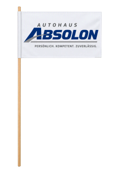 Papierfahnen Autohaus Absolon, Werbe Papierfahnen, Werbe Papierfähnchen,